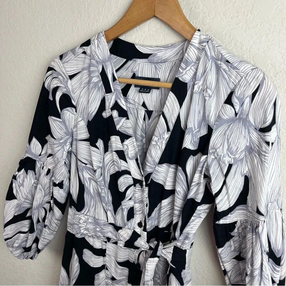 MAEVE Anthropologie Puff Sleeve Midi Dress Floral - Picture 9 of 14